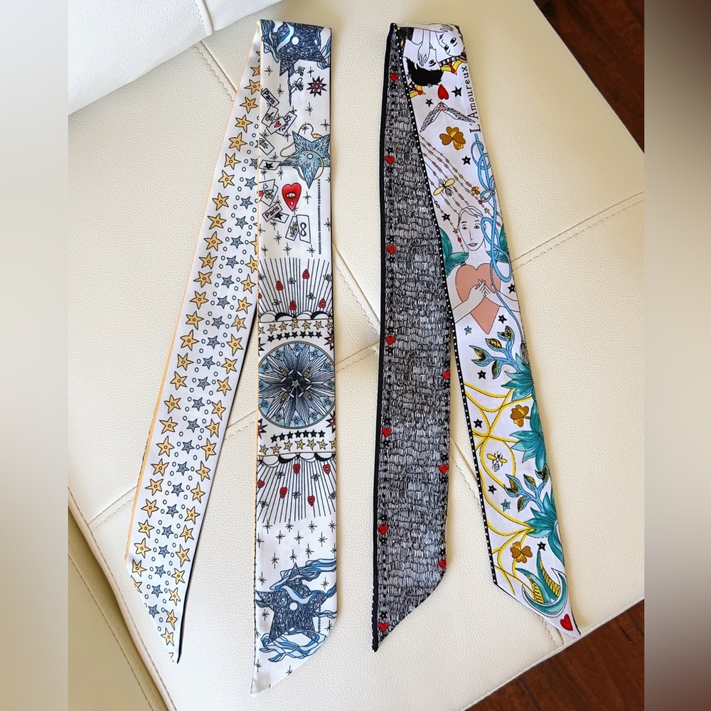 2pcs Silk Twilly